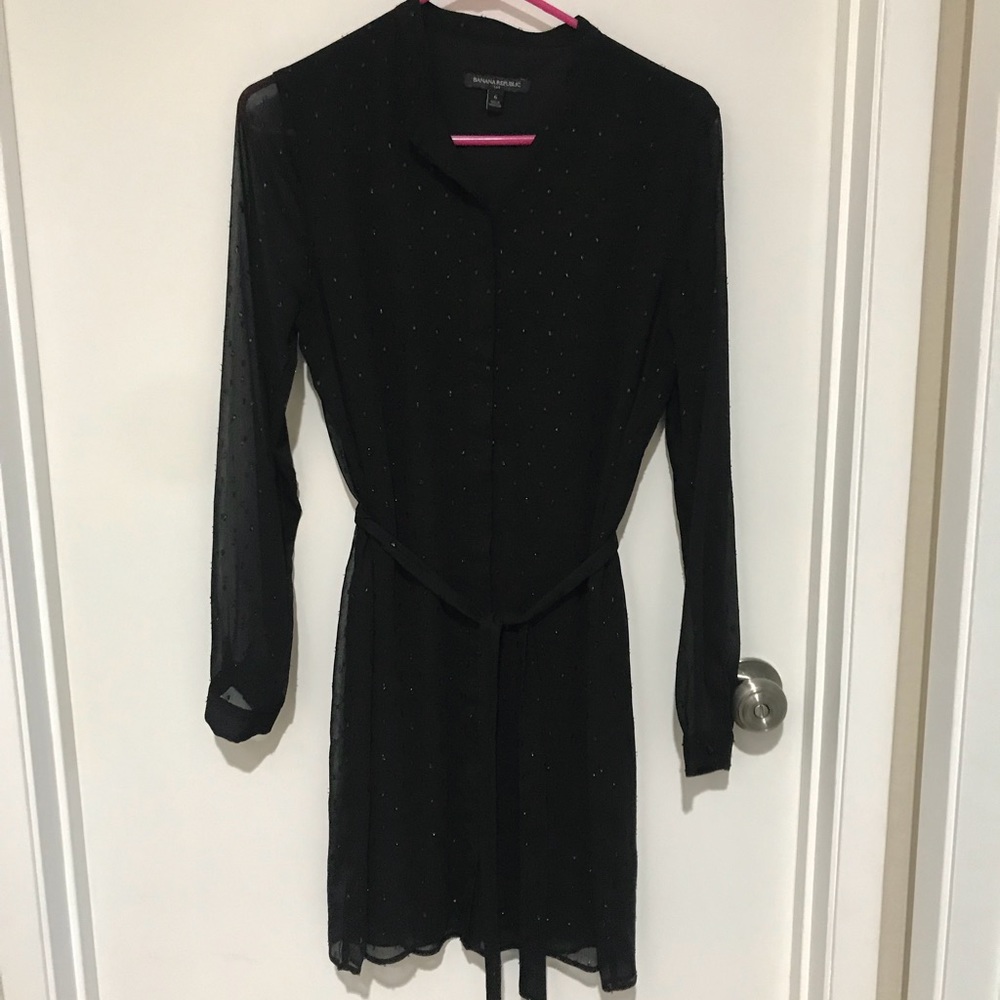 Banana Republic Tinsel Trim Tie Tunic